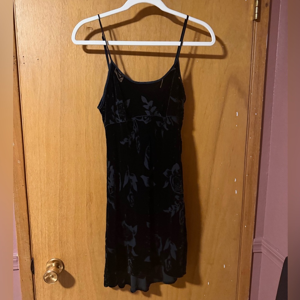 Victoria's Secret Black Velvet Slip Dress